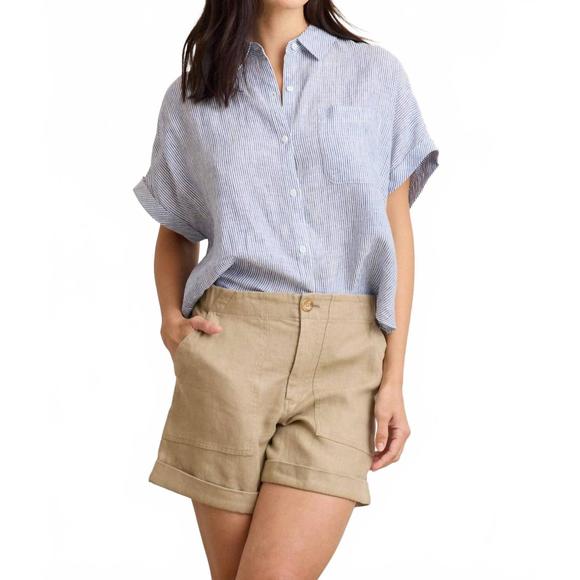 NEW NOT MONDAY scarlett relaxed shirt in blue stripe
